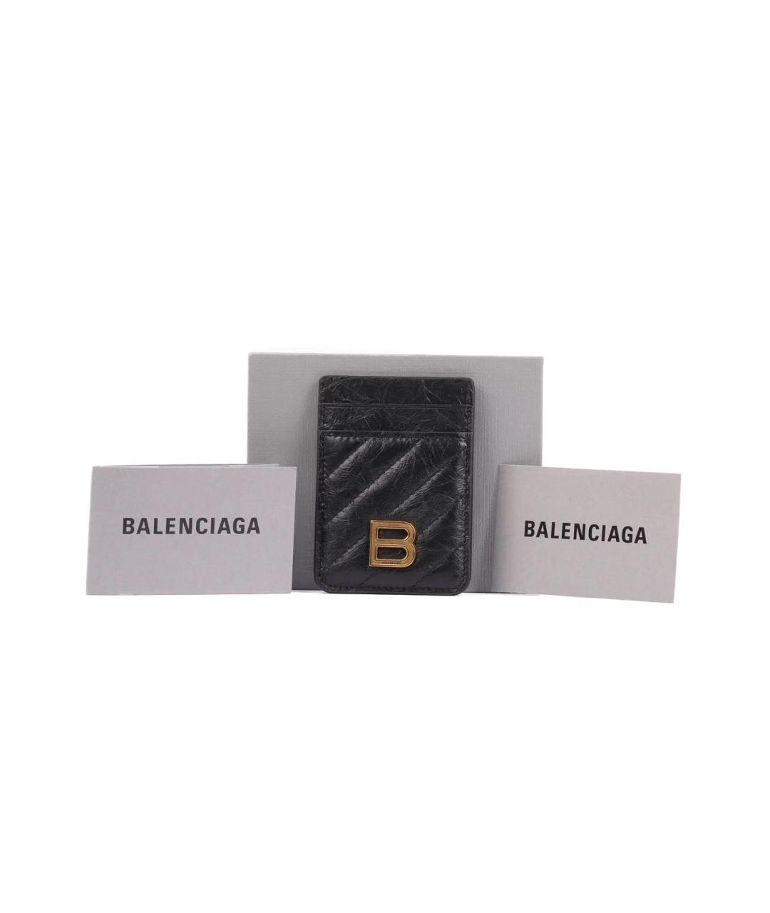BALENCIAGA Черный кожаный кардхолдер, фото 2