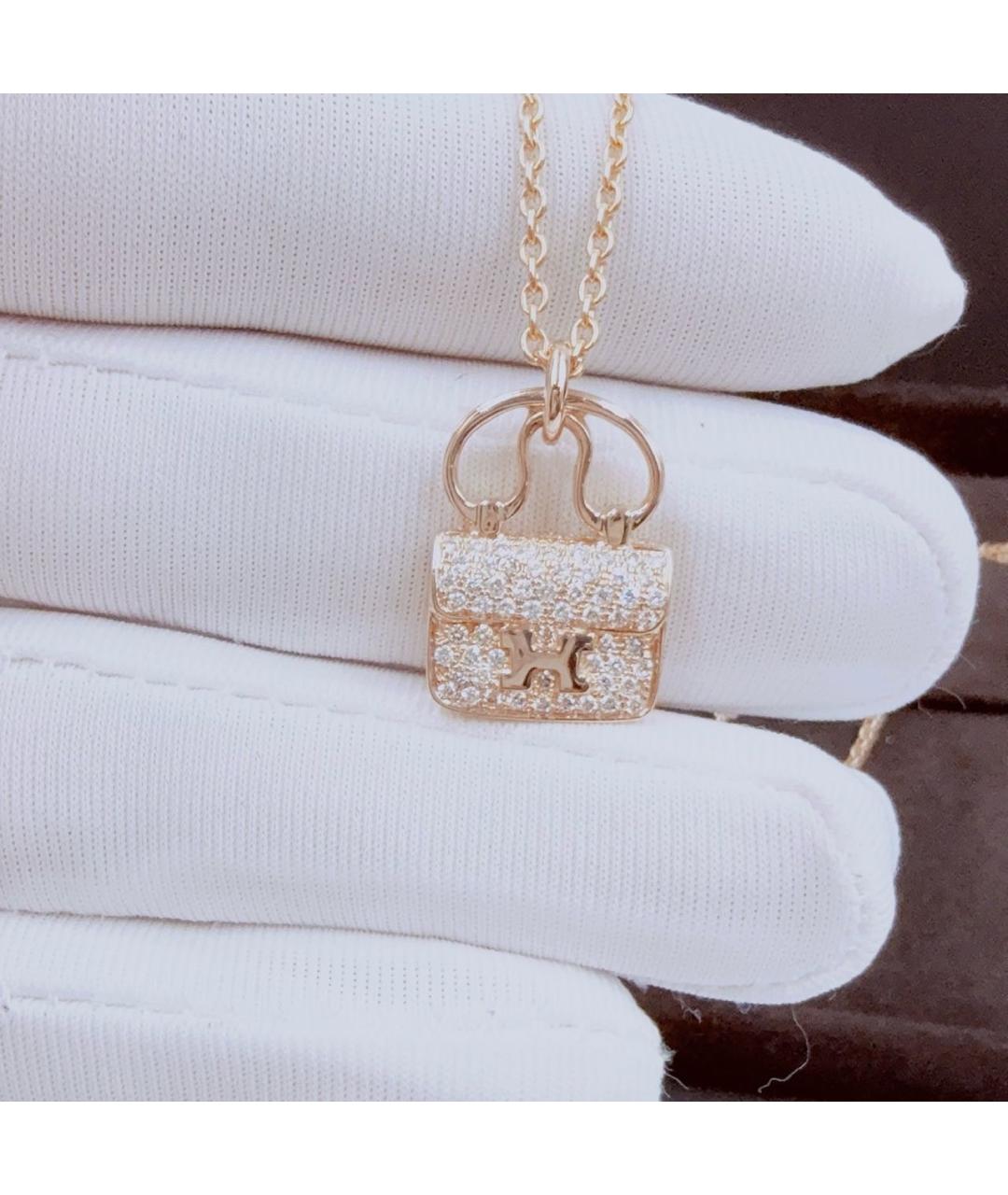 HERMES Розовое колье из розового золота, фото 6