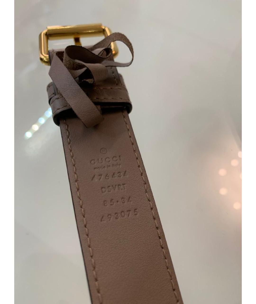 GUCCI Бежевая кожаная поясная сумка, фото 7