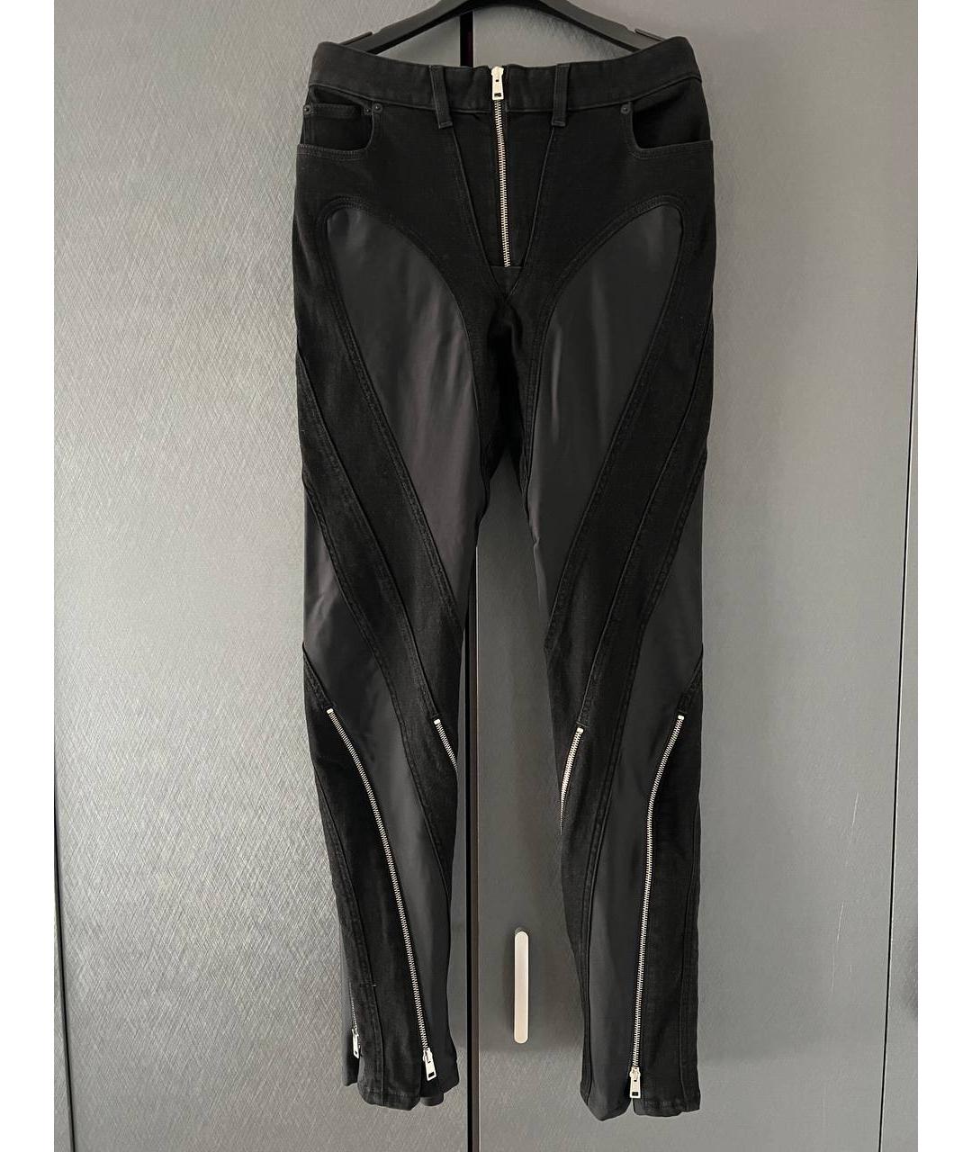 MUGLER Черные хлопковые джинсы клеш, фото 10