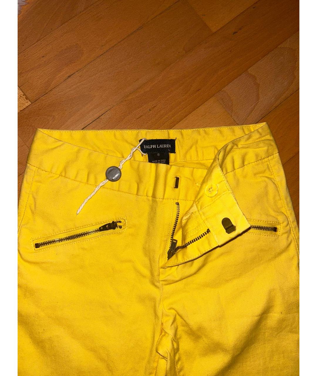 POLO RALPH LAUREN Желтые хлопковые брюки и шорты, фото 3