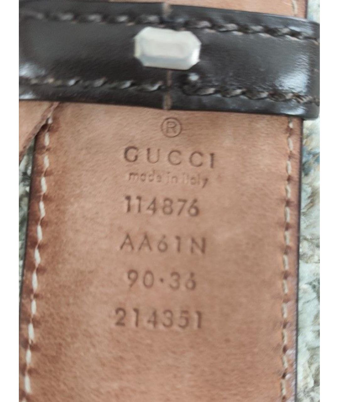 GUCCI Коричневый кожаный ремень, фото 5