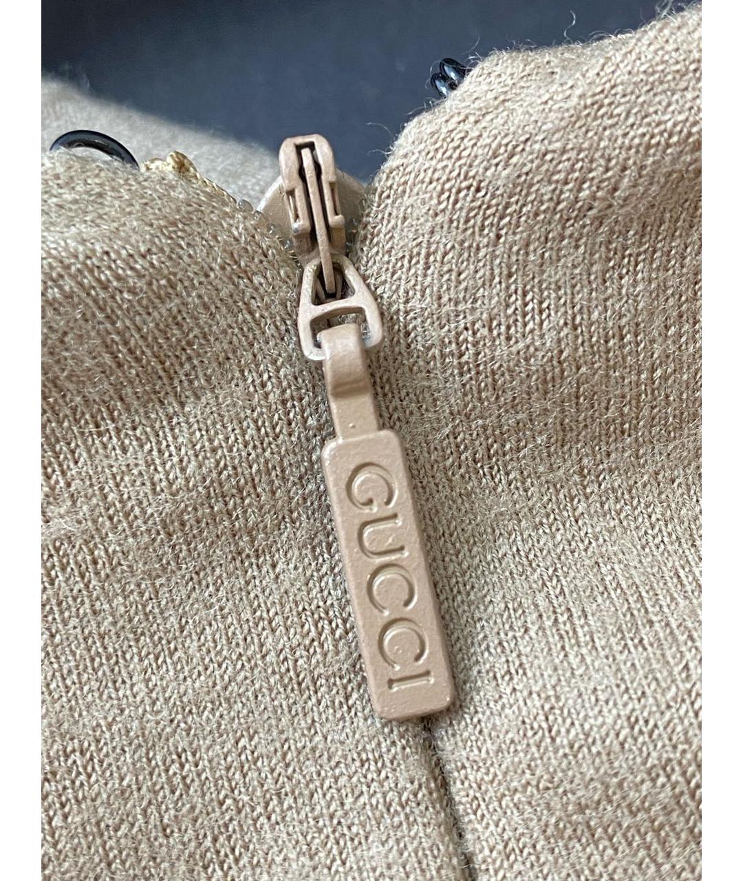 GUCCI Бежевое шерстяное повседневное платье, фото 7