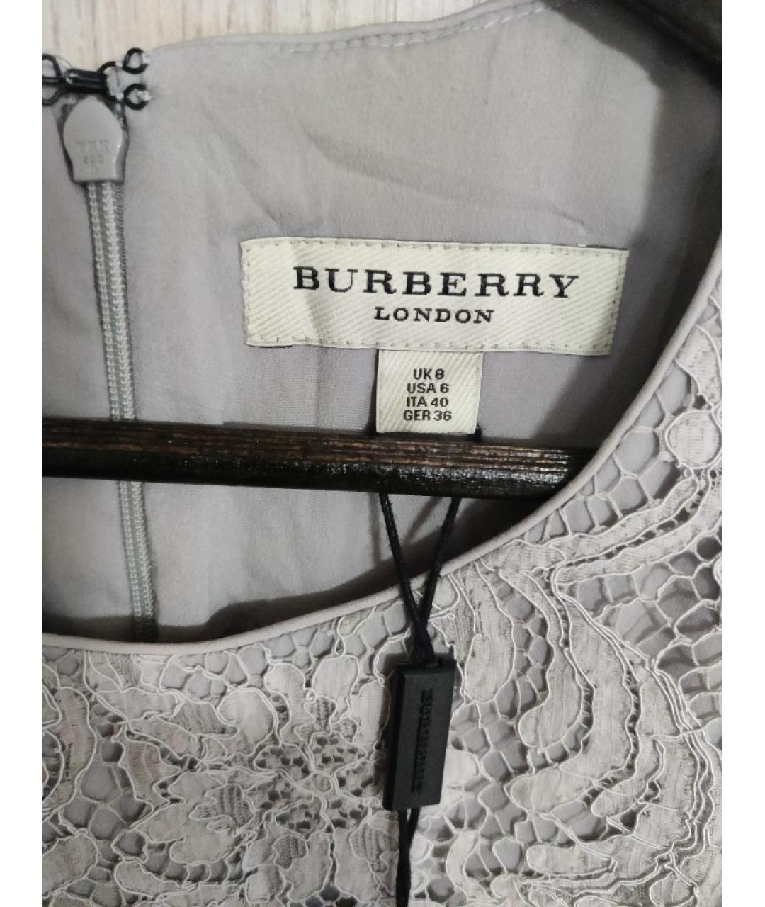 BURBERRY Бежевое хлопковое вечернее платье, фото 3