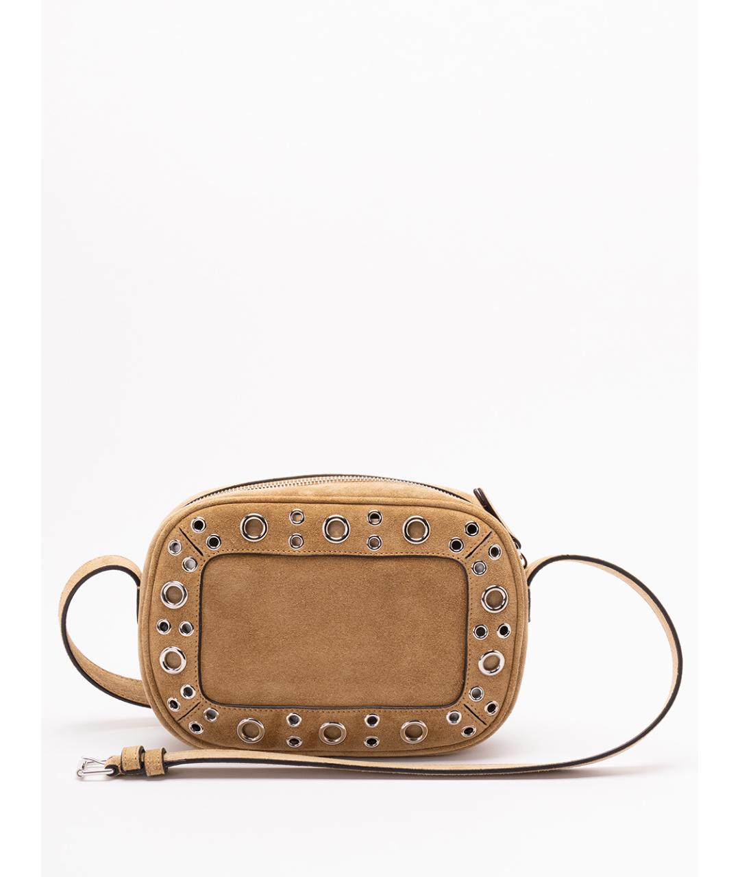 VALENTINO Бежевая замшевая сумка через плечо, фото 2