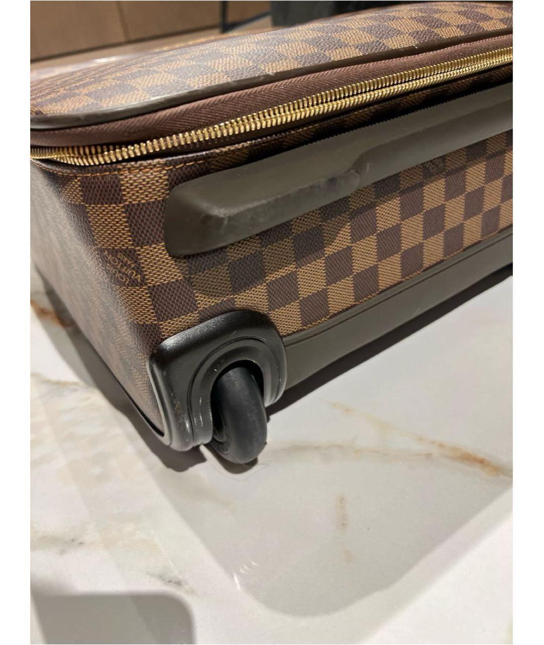 LOUIS VUITTON Коричневый чемодан, фото 6