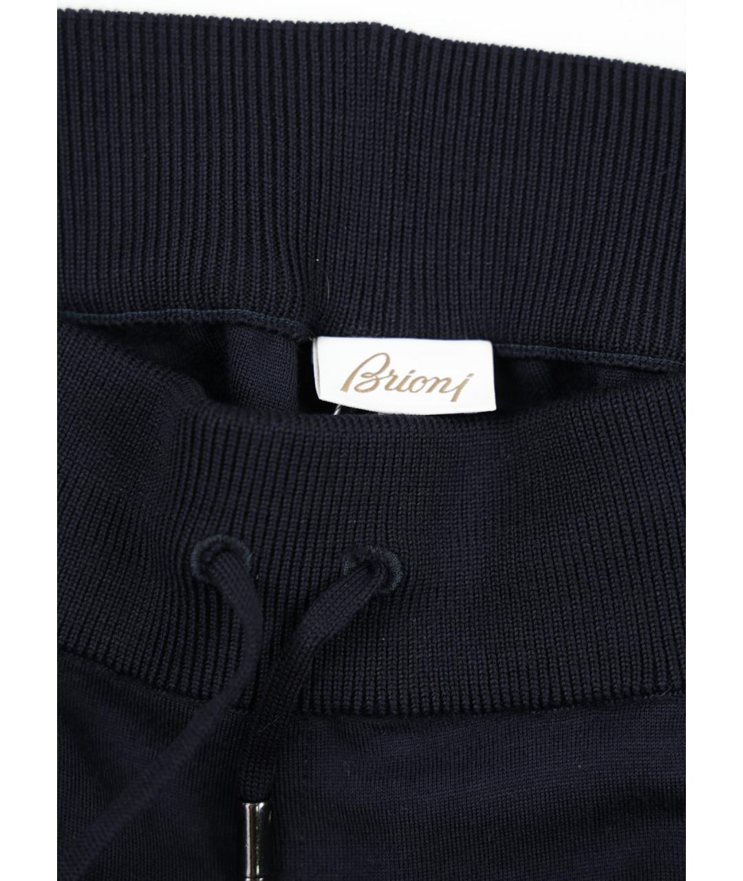 BRIONI Синие шерстяные классические брюки, фото 3