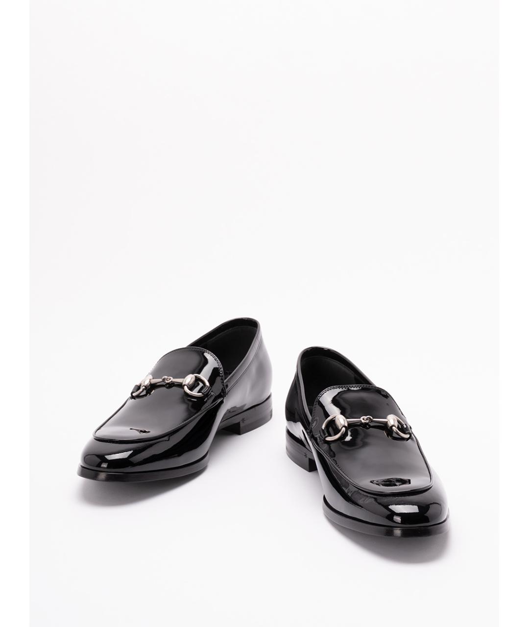 GUCCI Черные лоферы из лакированной кожи, фото 2