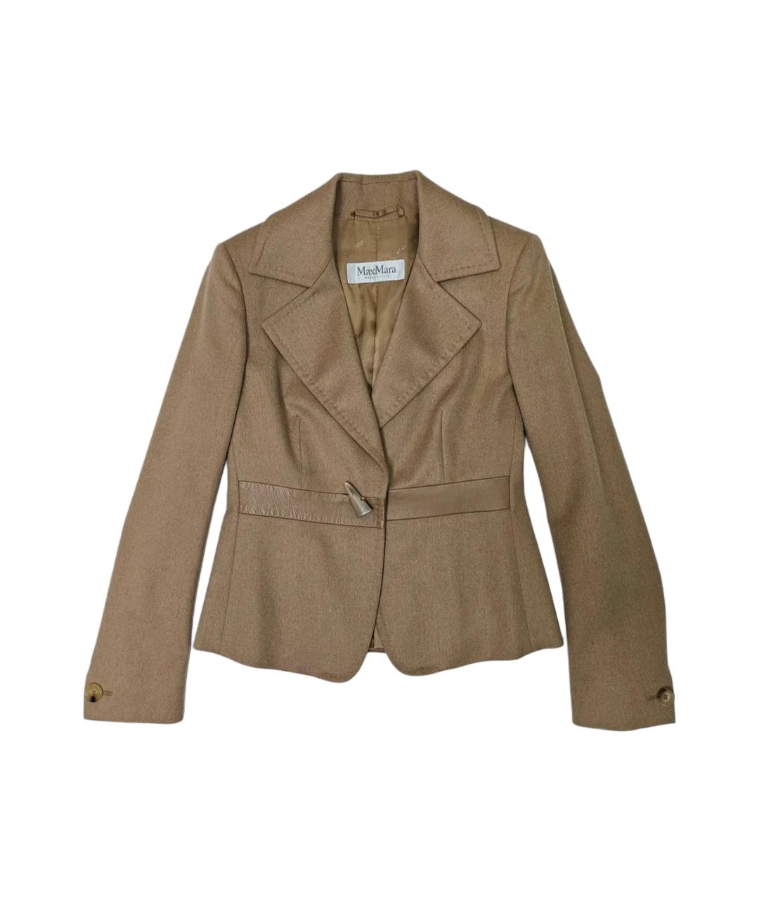MAX MARA Бежевый шерстяной костюм с брюками, фото 2