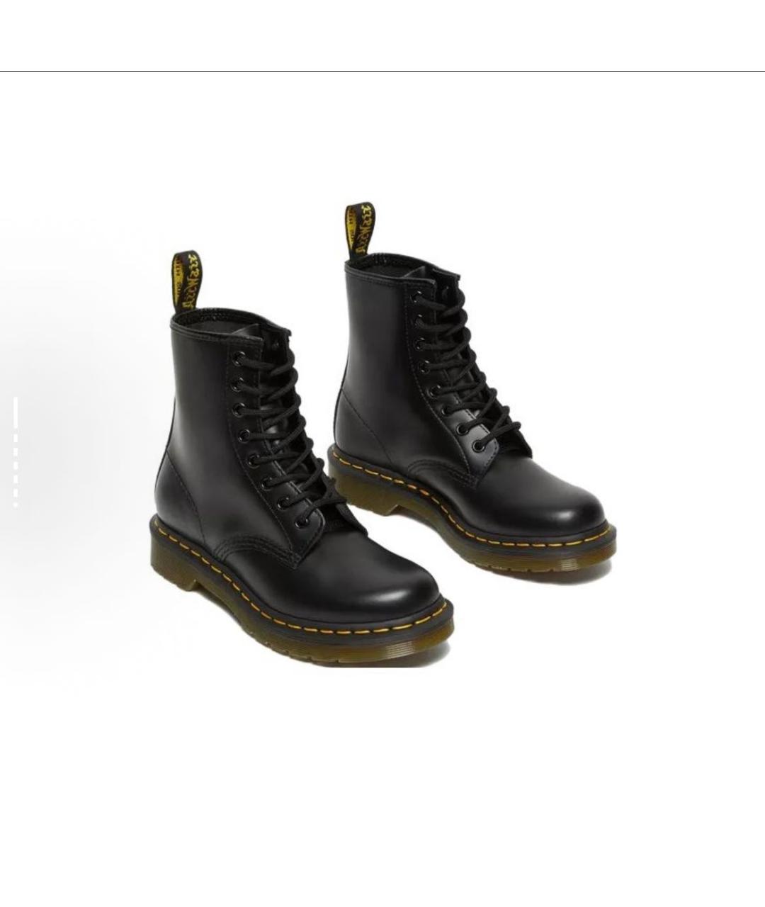 DR. MARTENS Черные кожаные ботинки, фото 3