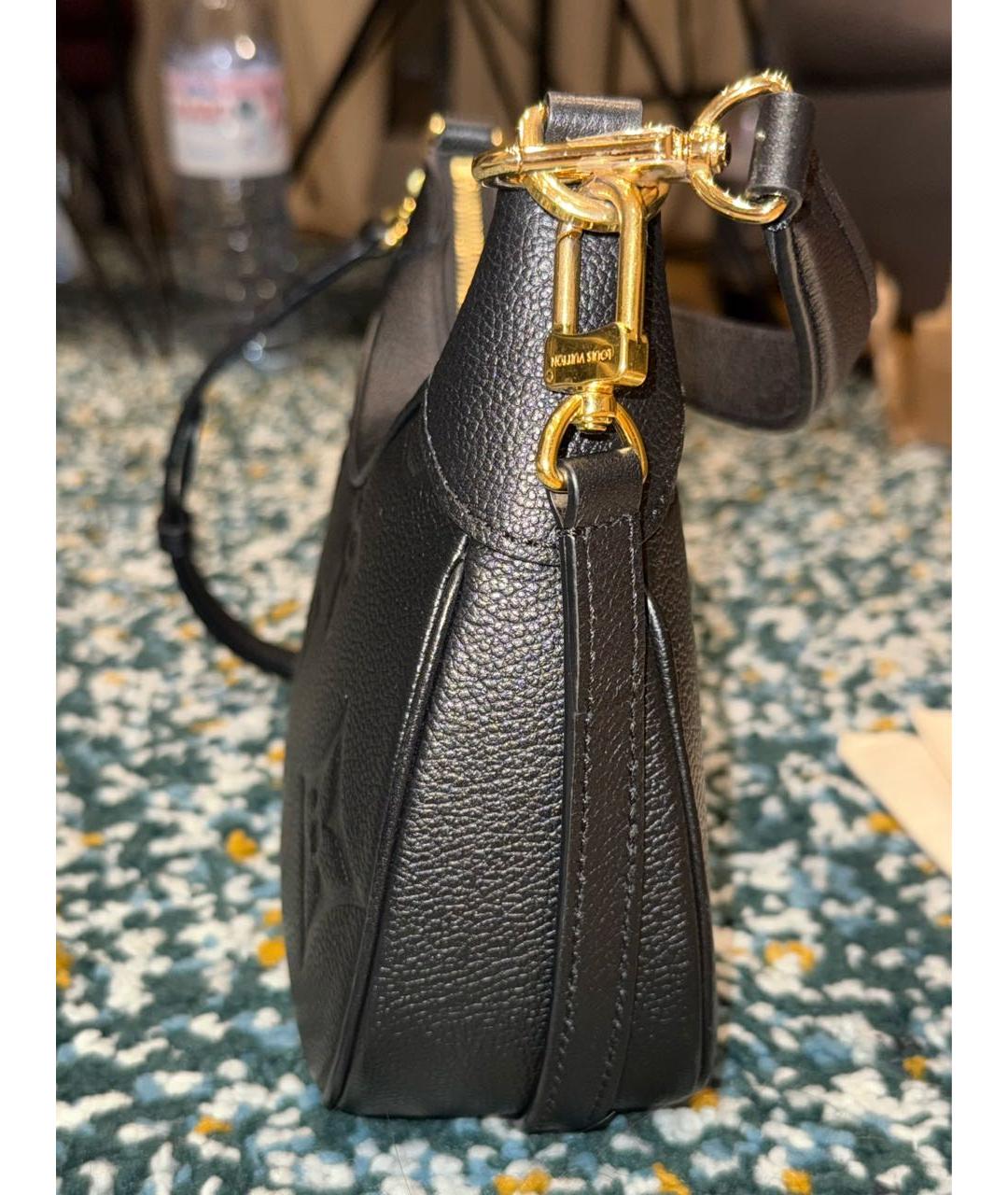 LOUIS VUITTON Черная кожаная сумка через плечо, фото 2