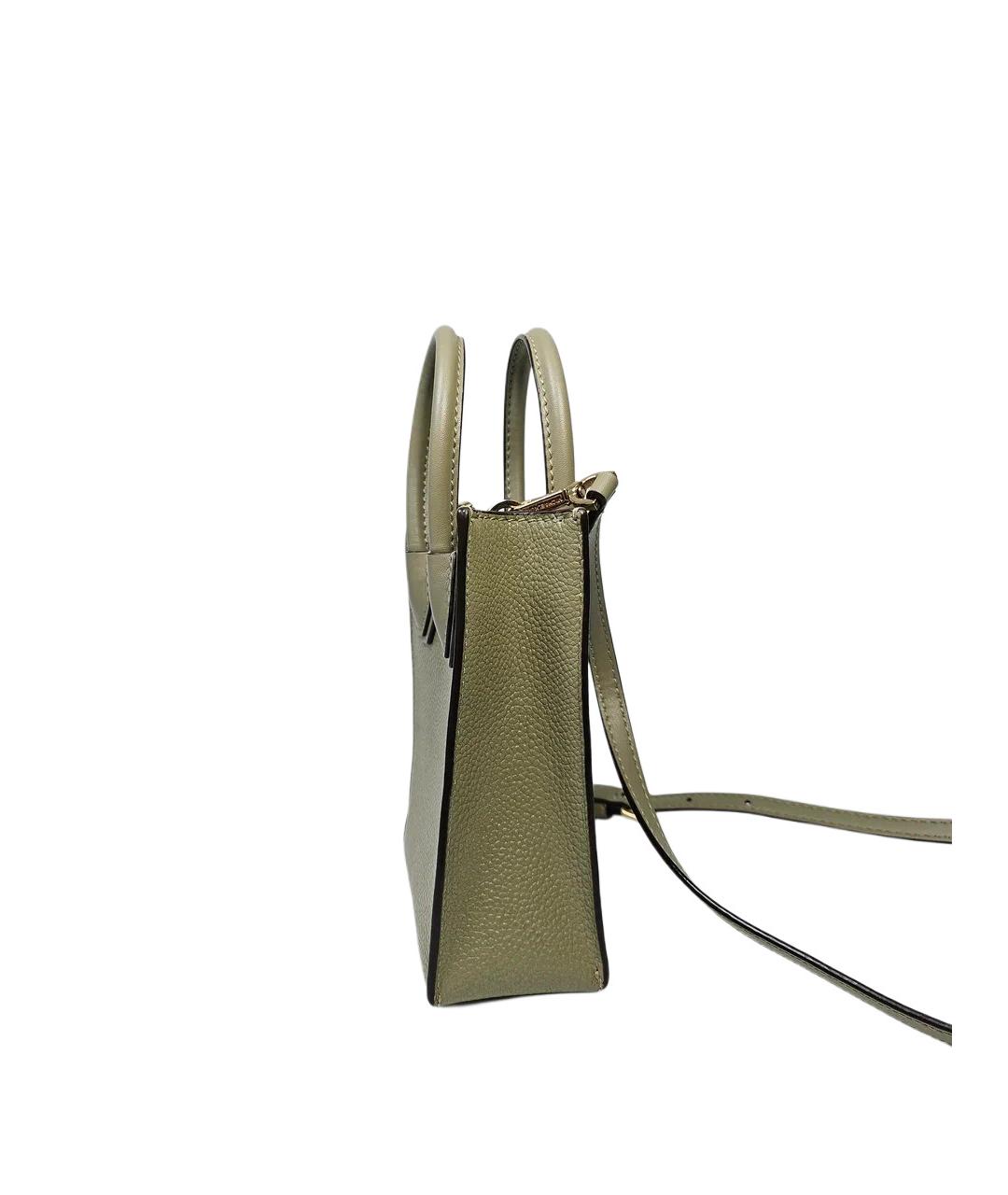 MICHAEL KORS Зеленая кожаная сумка через плечо, фото 6