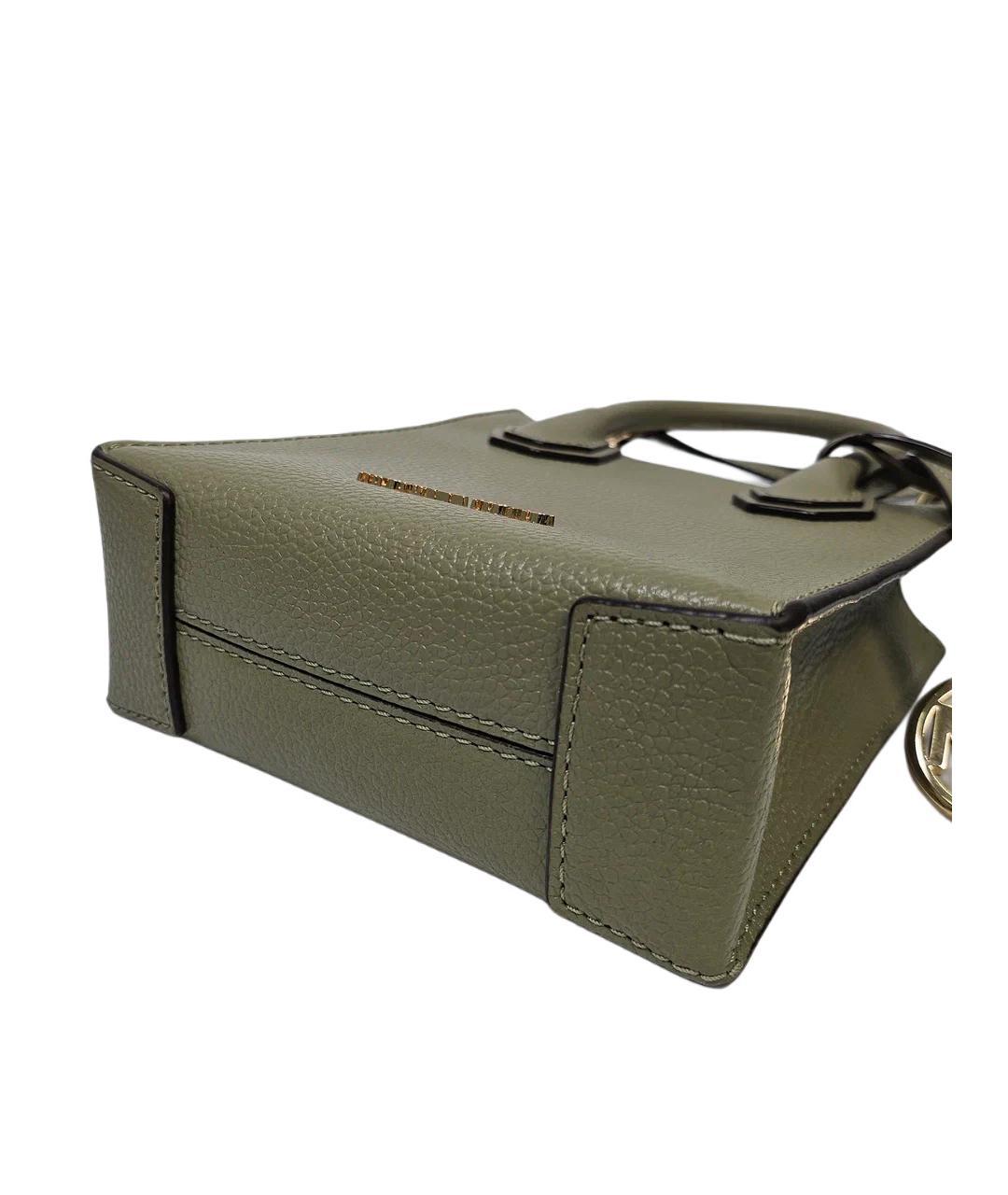 MICHAEL KORS Зеленая кожаная сумка через плечо, фото 7