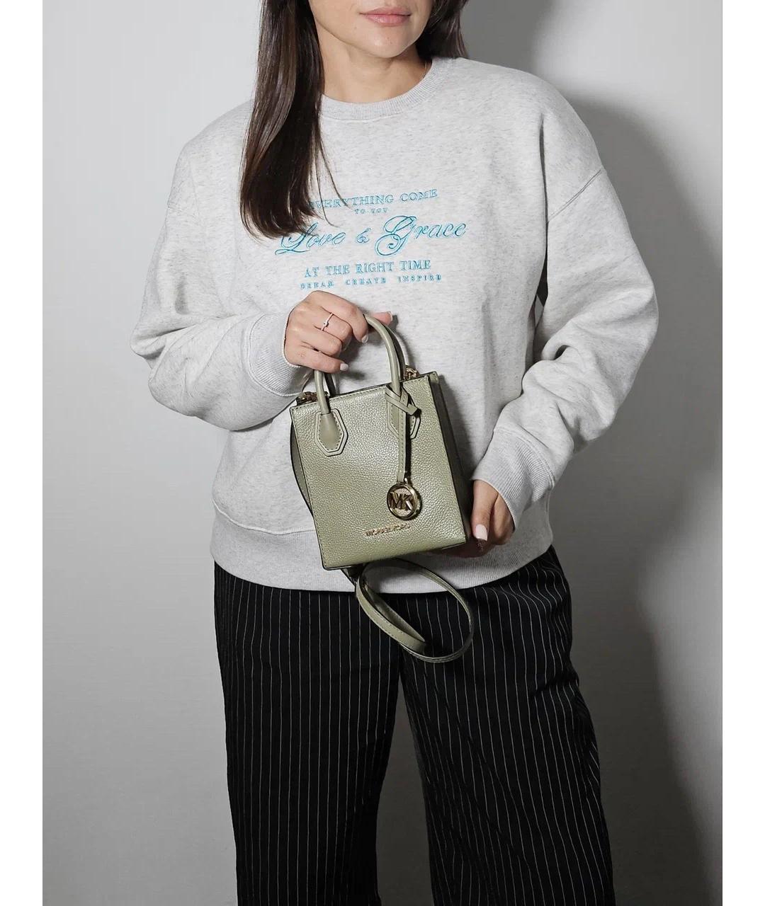 MICHAEL KORS Зеленая кожаная сумка через плечо, фото 5