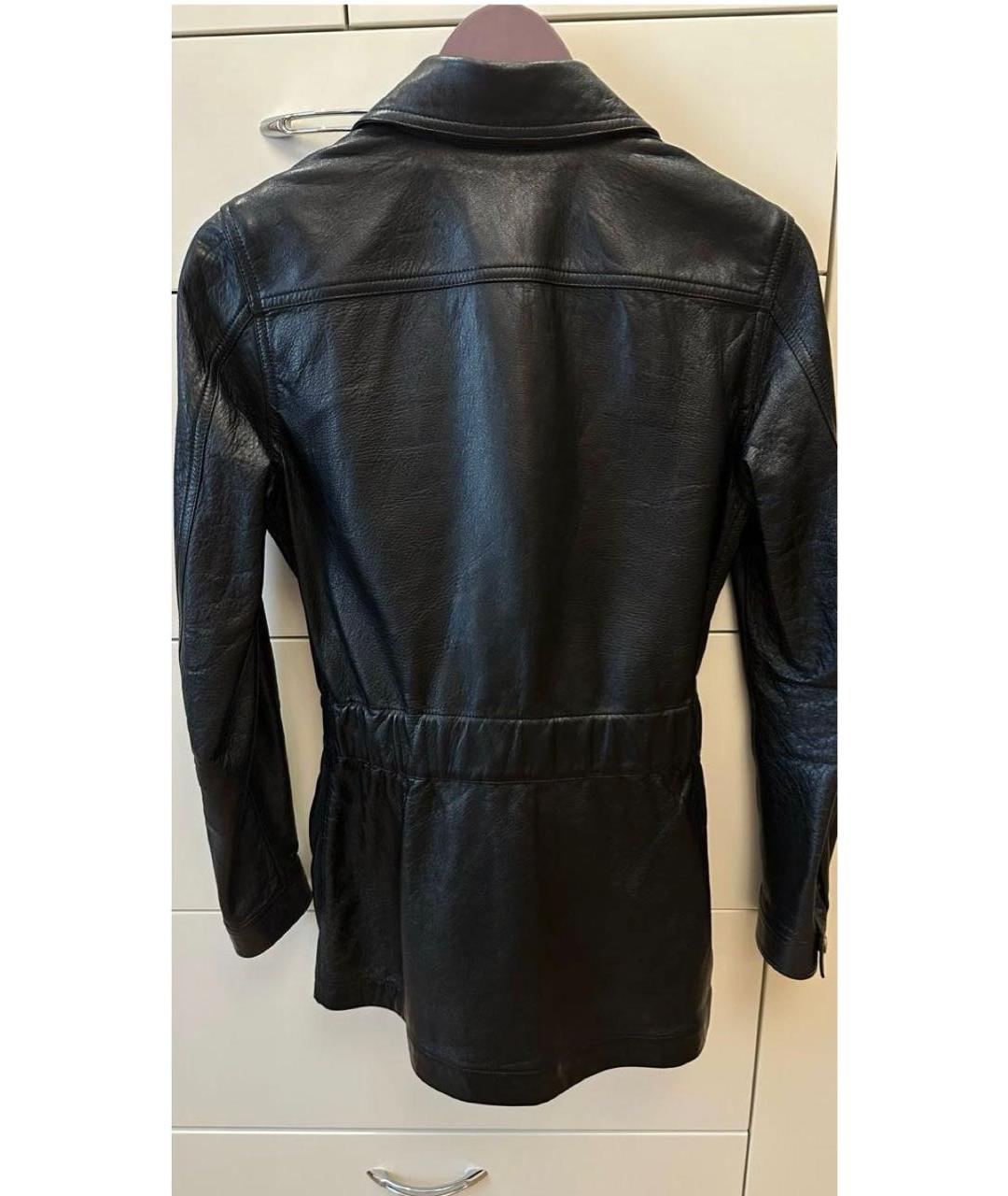 SAINT LAURENT Черная кожаная куртка, фото 2