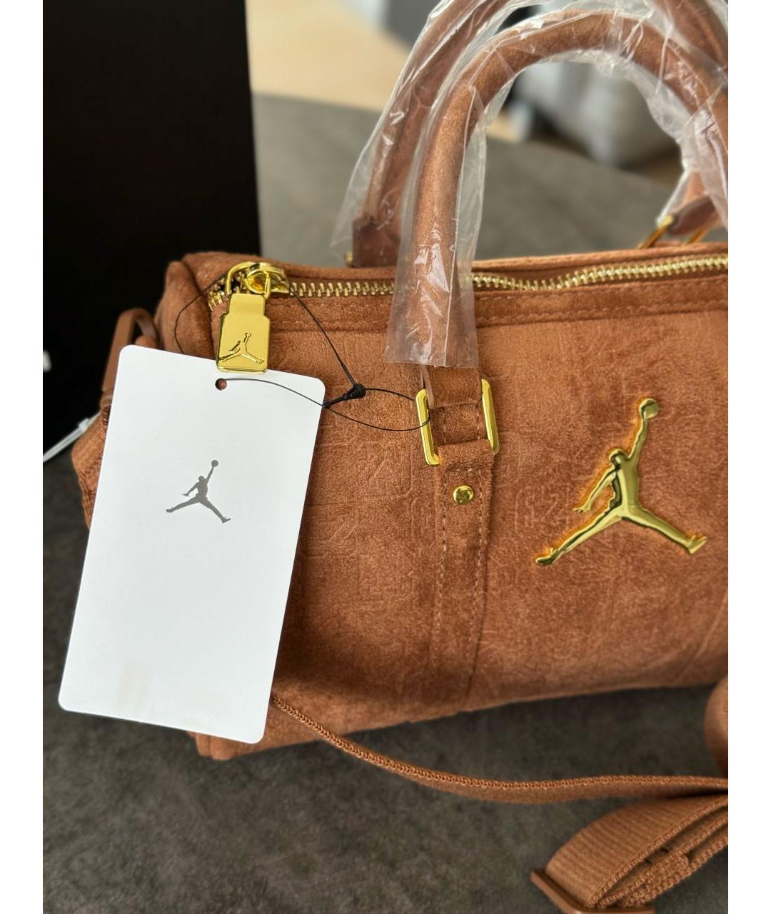 JORDAN Коричневая сумка с короткими ручками, фото 5