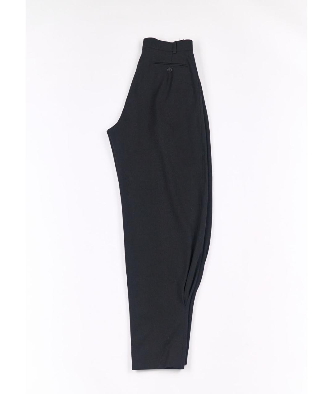 MAX MARA Черные шерстяные брюки широкие, фото 4