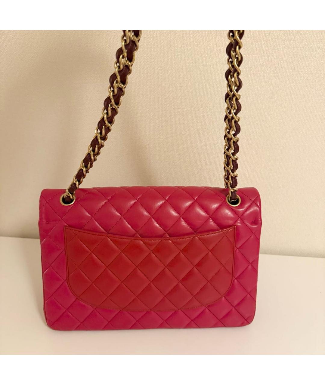 CHANEL Бордовая кожаная сумка через плечо, фото 2