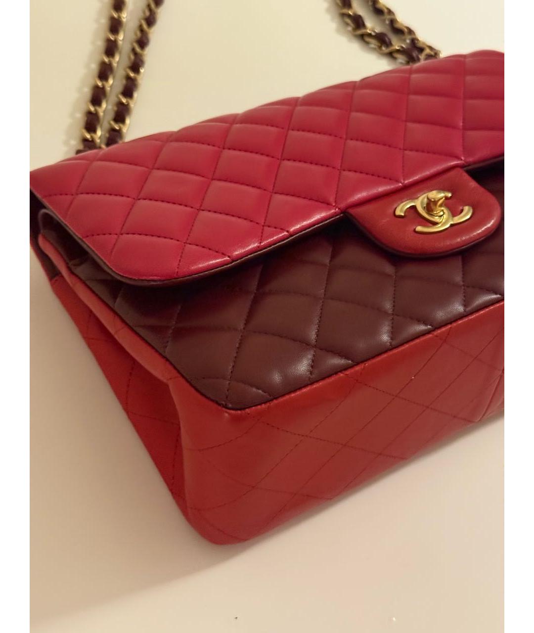 CHANEL Бордовая кожаная сумка через плечо, фото 7