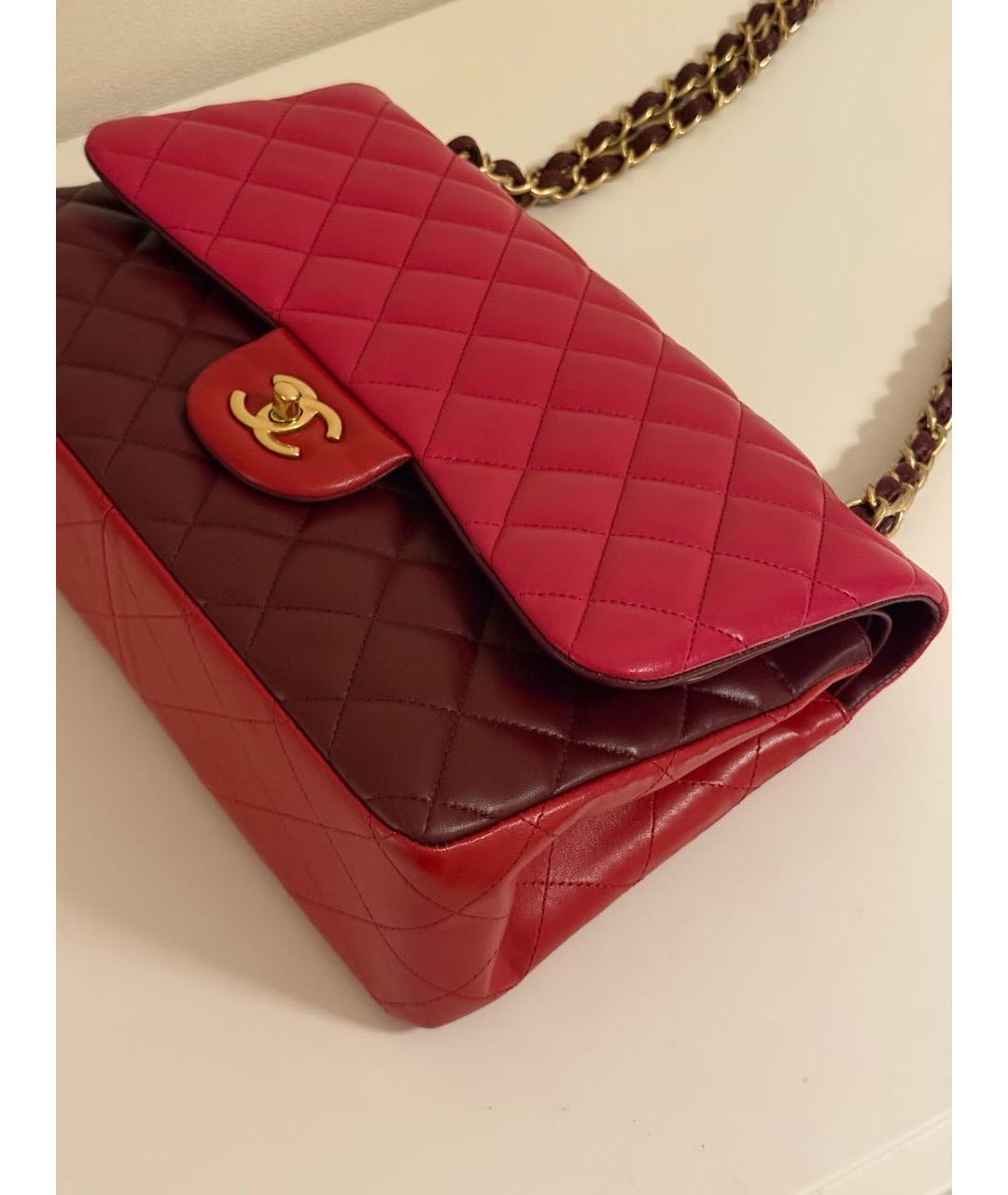 CHANEL Бордовая кожаная сумка через плечо, фото 6
