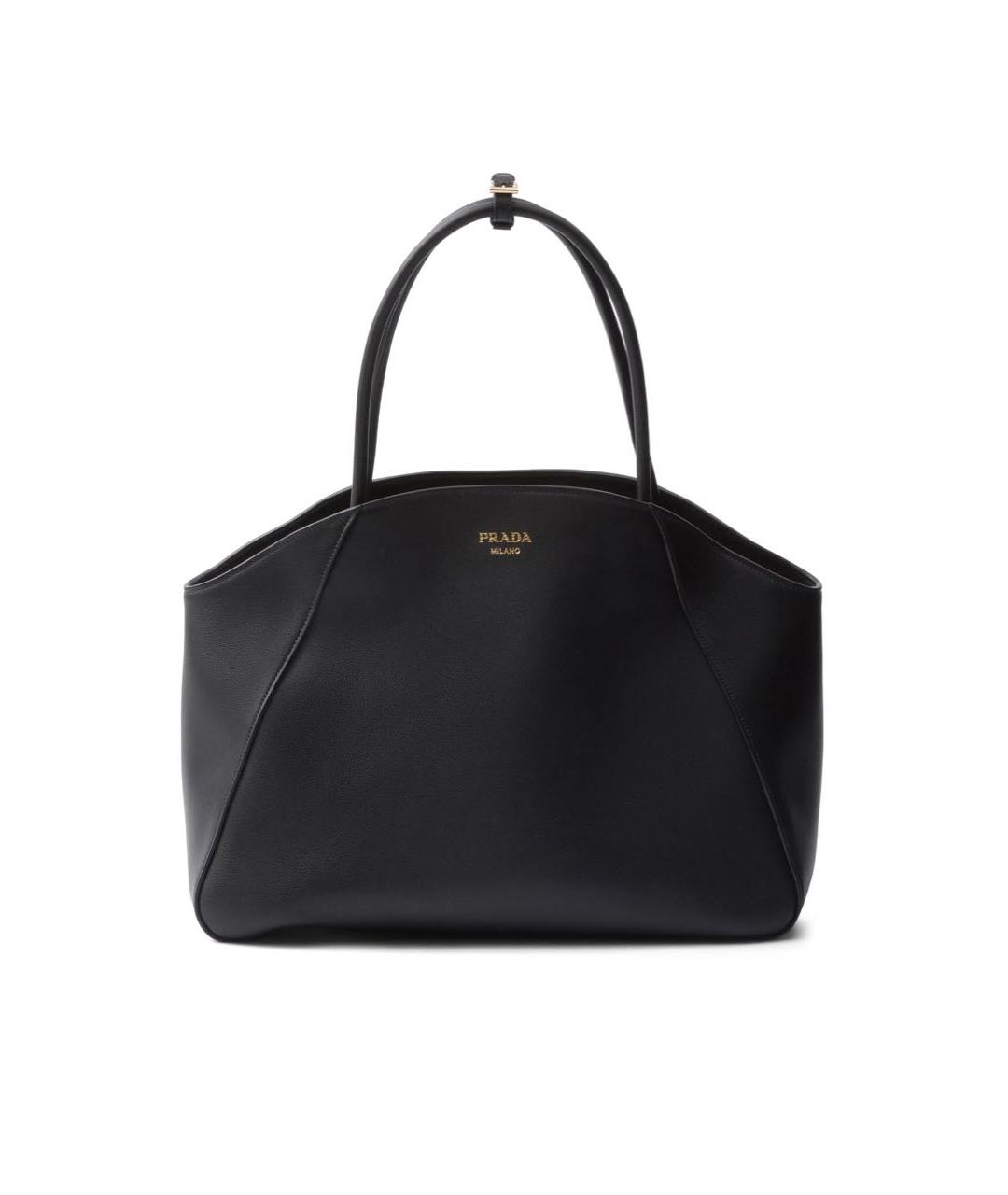 PRADA Черная кожаная сумка тоут, фото 1