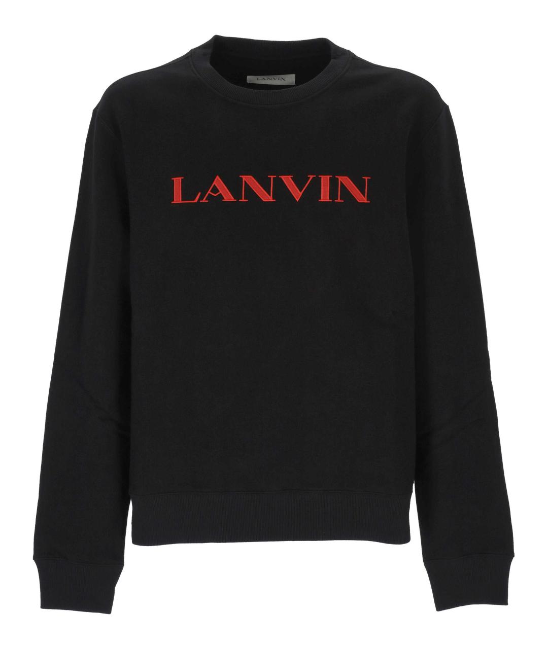LANVIN Черный хлопковый джемпер / свитер, фото 1
