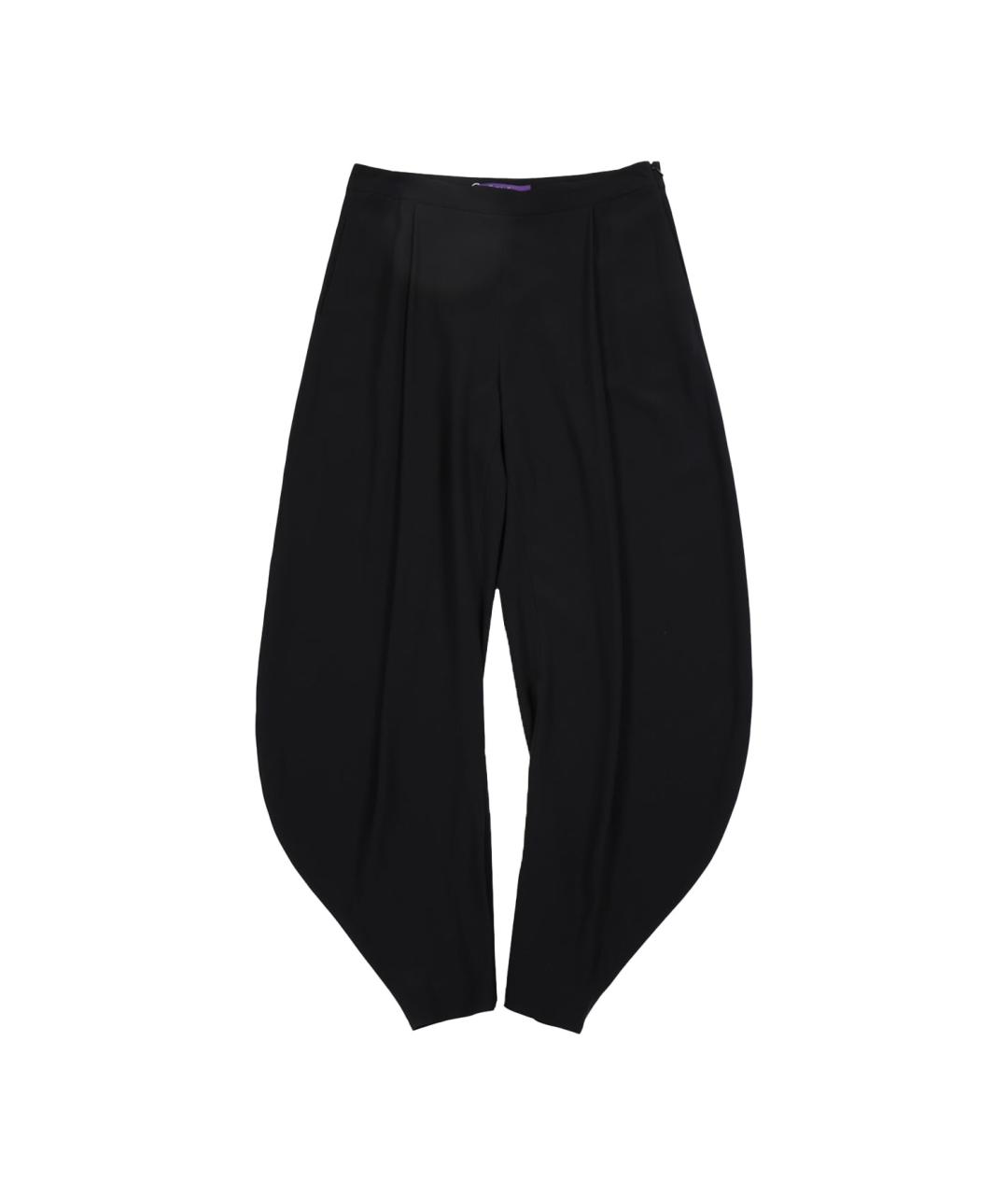 RALPH LAUREN Черные вискозные прямые брюки, фото 1