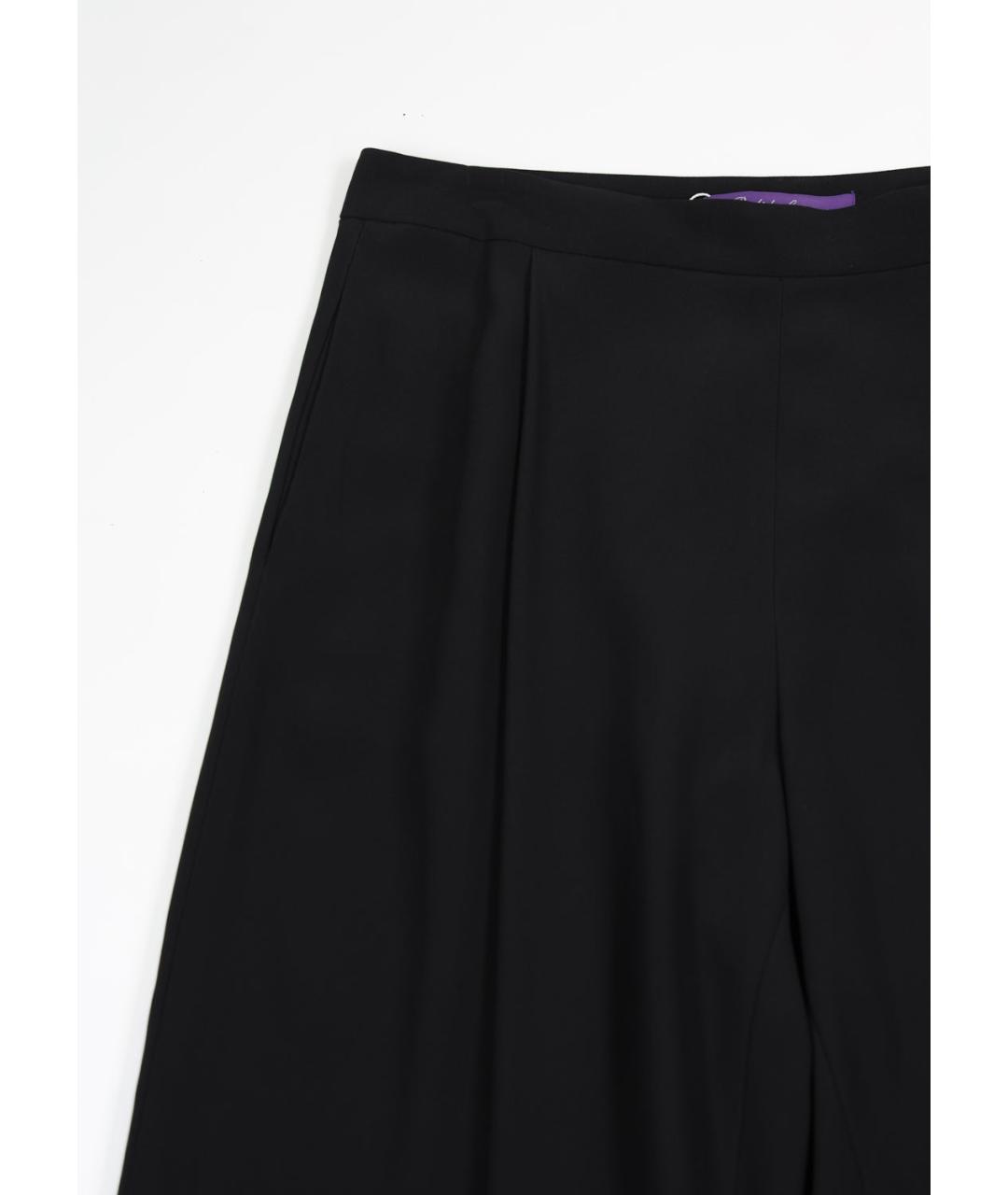 RALPH LAUREN Черные вискозные прямые брюки, фото 5