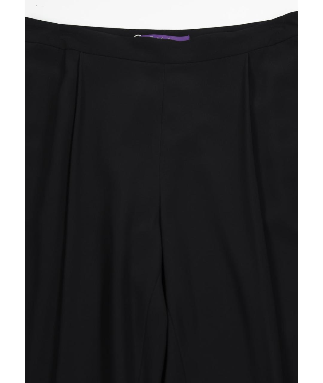RALPH LAUREN Черные вискозные прямые брюки, фото 4