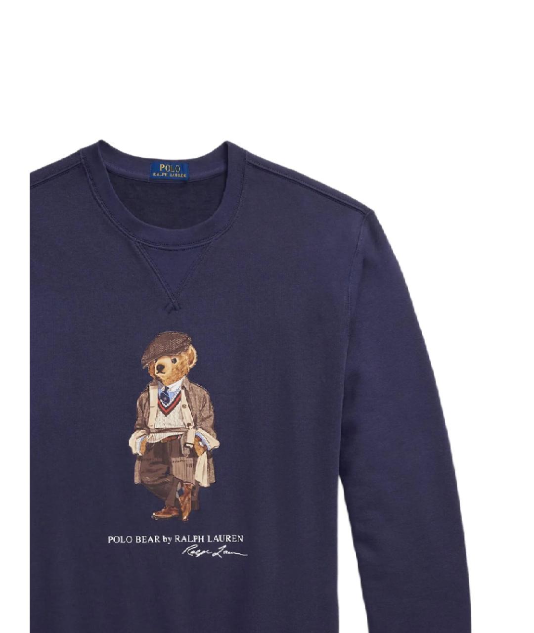 POLO RALPH LAUREN Синий хлопковый джемпер / свитер, фото 2