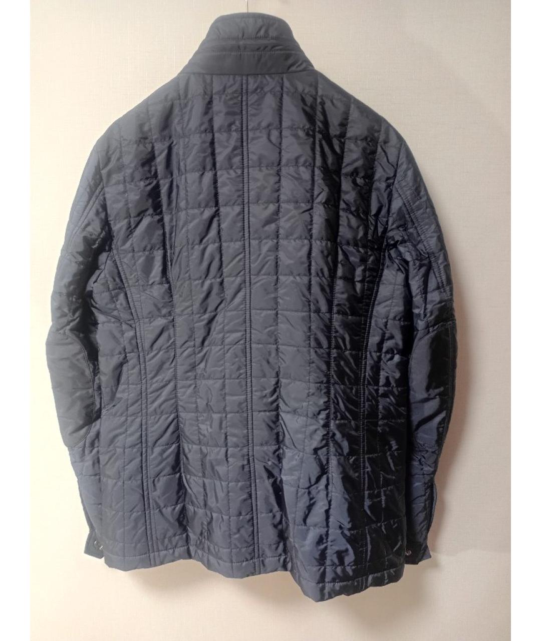 CANALI Темно-синяя полиэстеровая куртка, фото 2