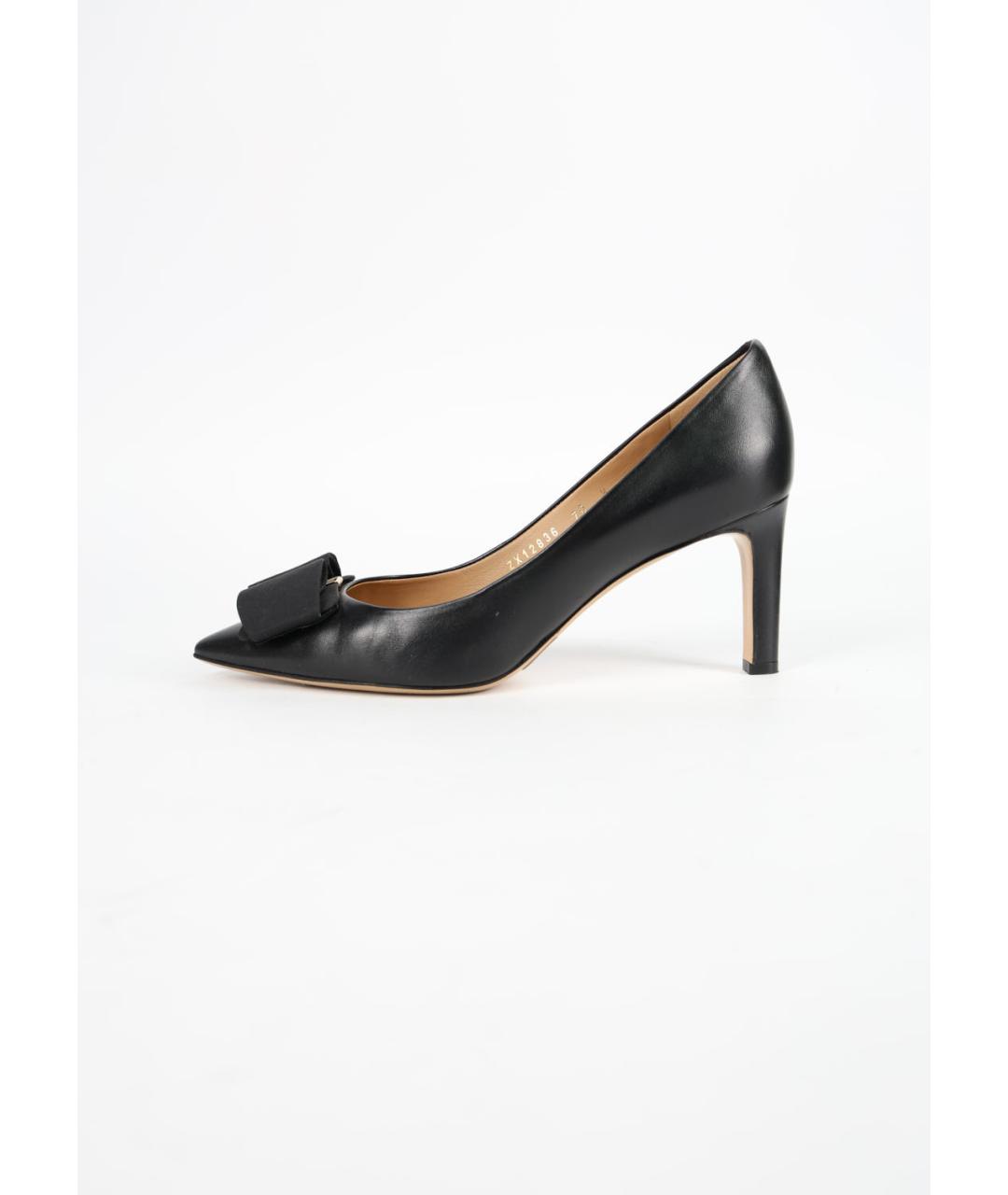 FERRAGAMO Черные кожаные туфли, фото 7