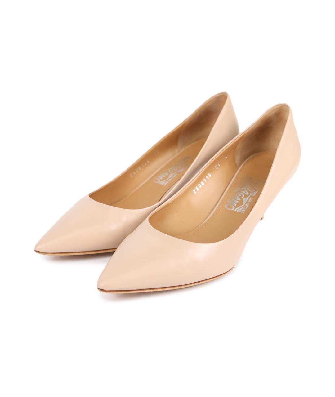 FERRAGAMO Бежевые кожаные туфли, фото 2