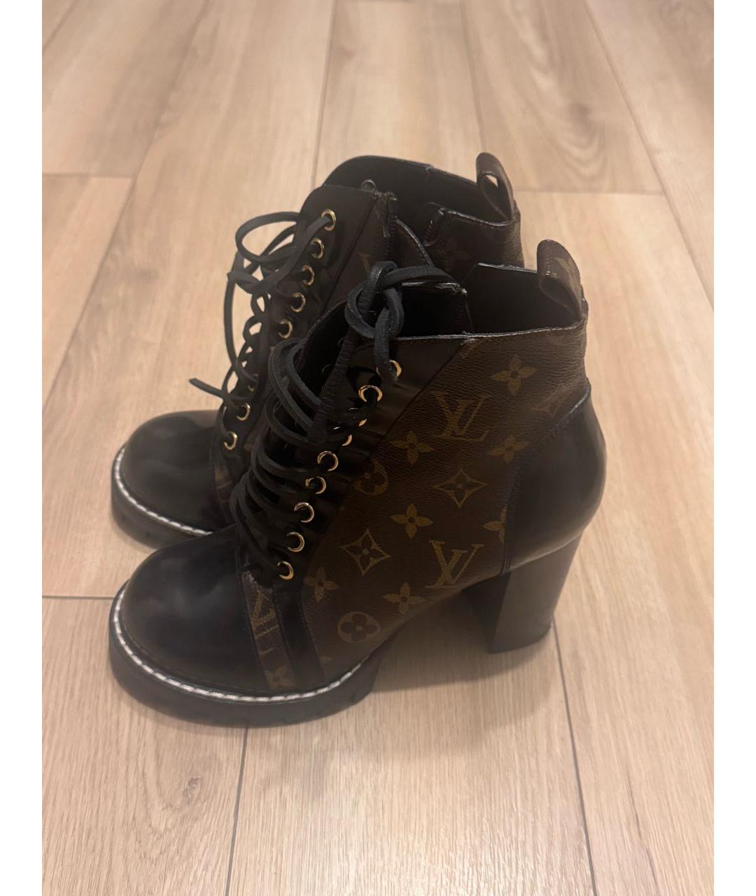 LOUIS VUITTON Коричневые ботильоны, фото 6