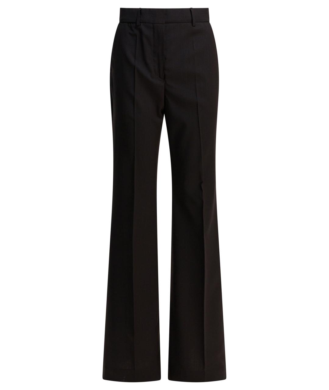 SPORTMAX Коричневые шерстяные прямые брюки, фото 1