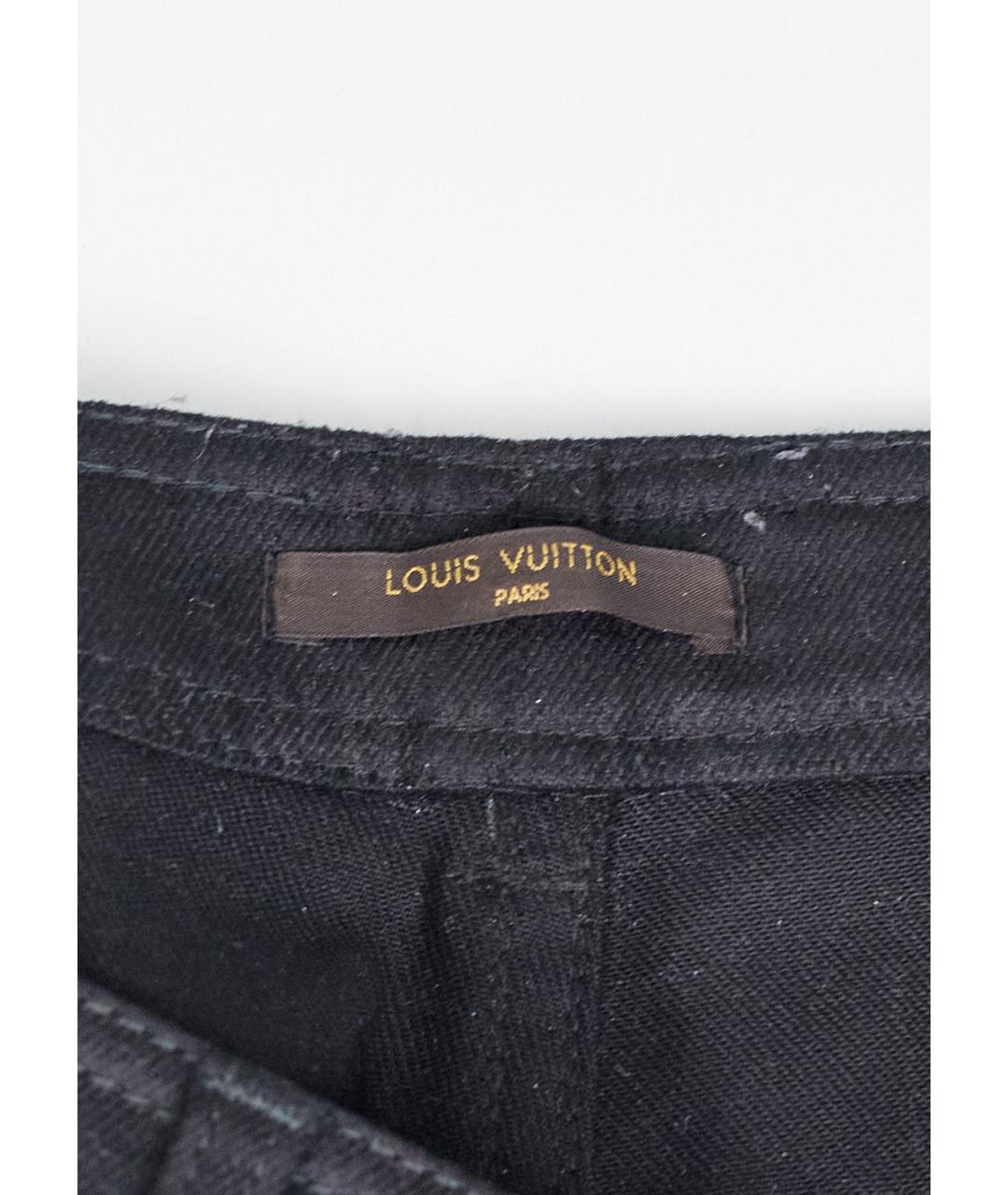 LOUIS VUITTON Черные хлопковые прямые джинсы, фото 3