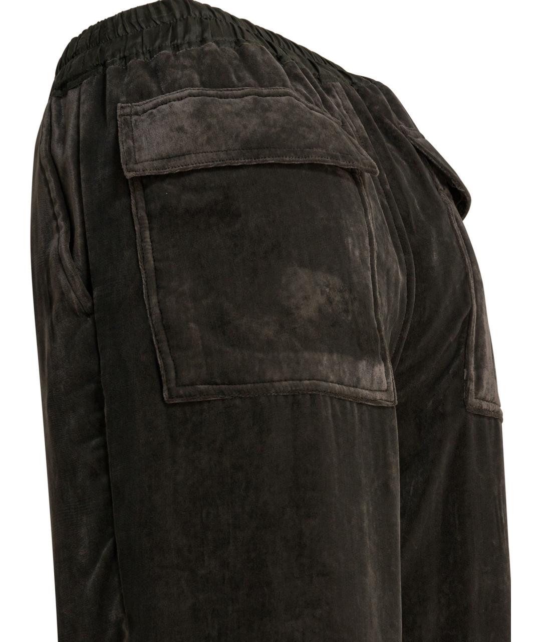 RICK OWENS Хаки прямые брюки, фото 4