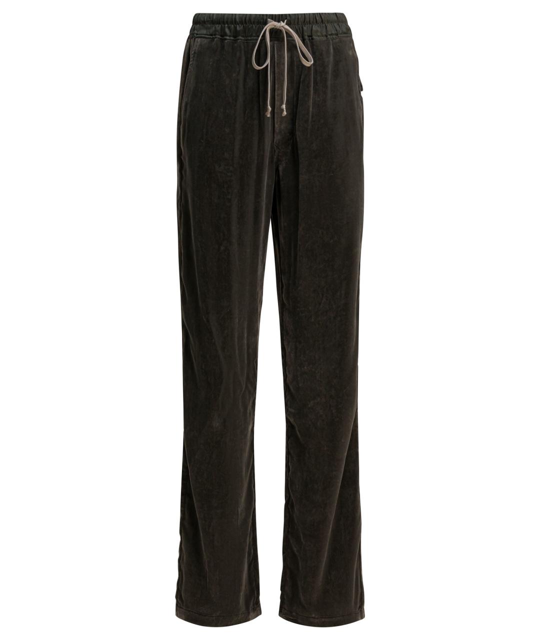 RICK OWENS Хаки прямые брюки, фото 1