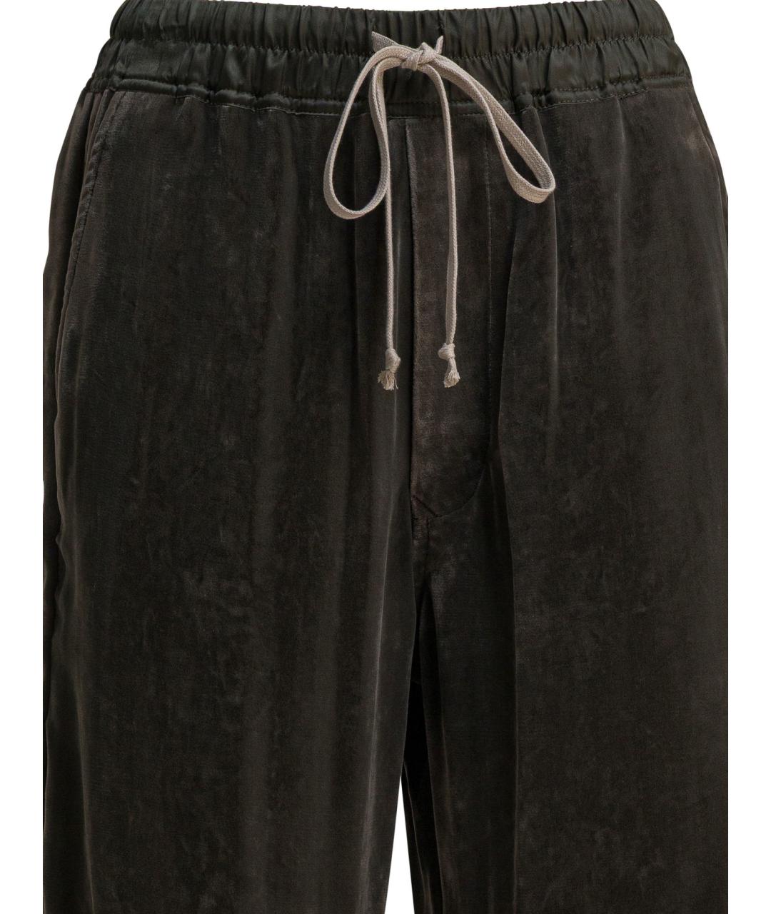 RICK OWENS Хаки прямые брюки, фото 3