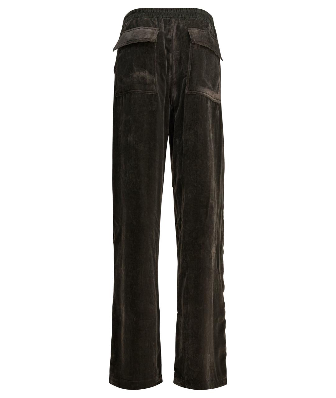 RICK OWENS Хаки прямые брюки, фото 2