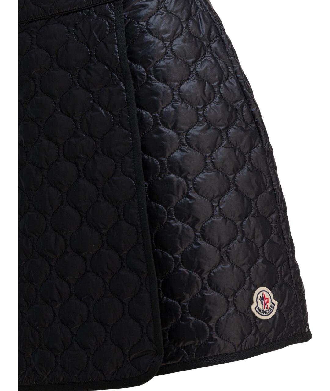 MONCLER Черная полиамидовая юбка мини, фото 4
