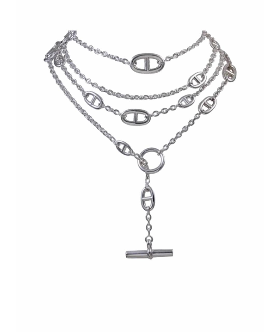 HERMES Серебряное серебряное колье, фото 1