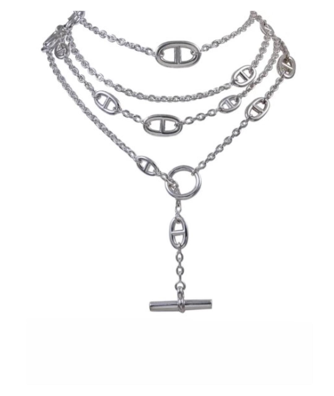 HERMES Серебряное серебряное колье, фото 4