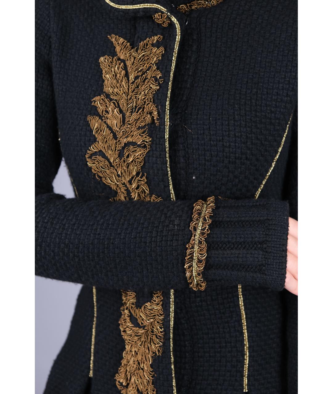 ROBERTO CAVALLI Черное кашемировое пальто, фото 5