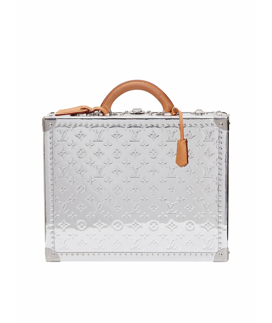 LOUIS VUITTON Серебрянный чемодан из лакированной кожи, фото 1