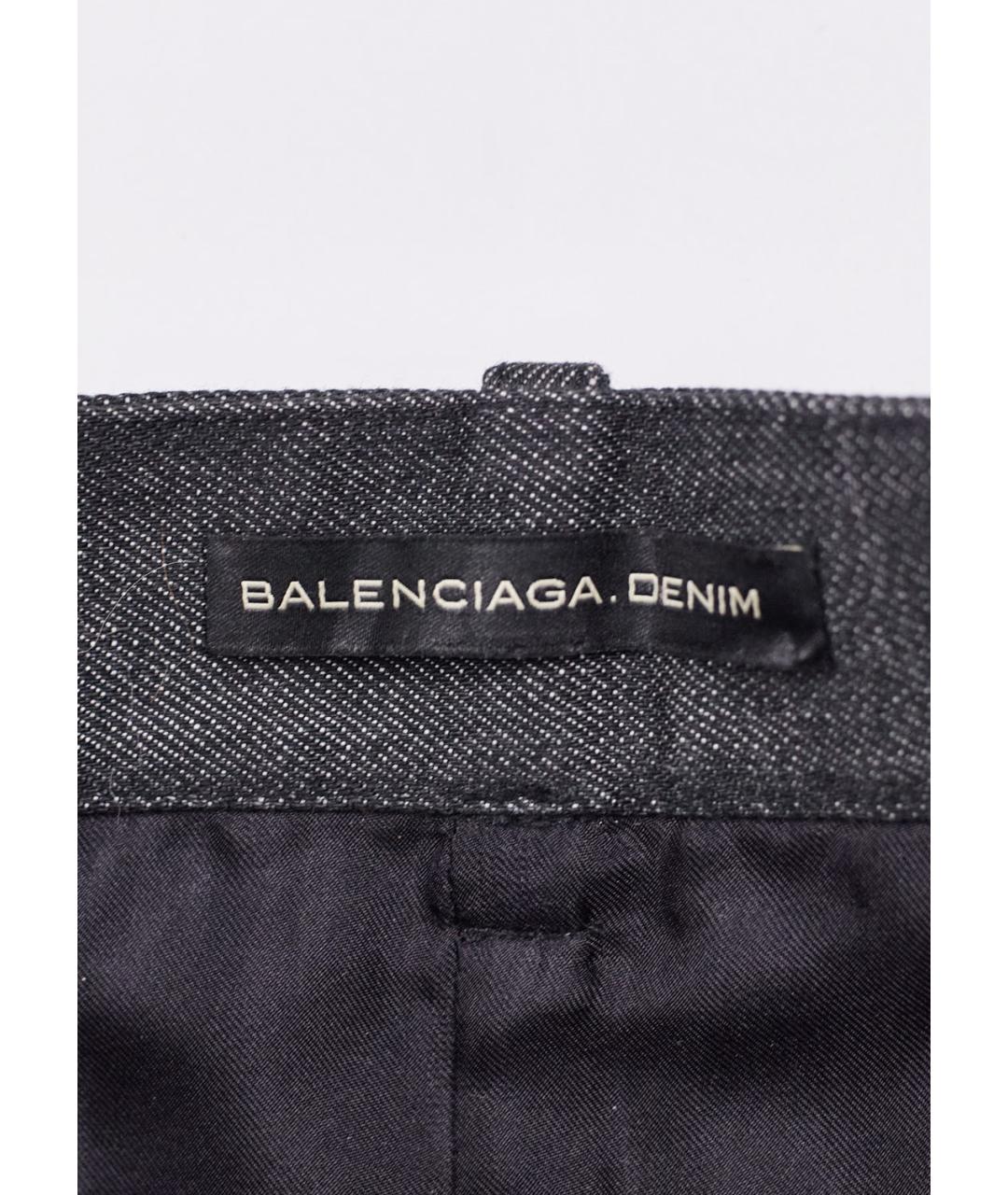 BALENCIAGA Серая хлопковая юбка мини, фото 5