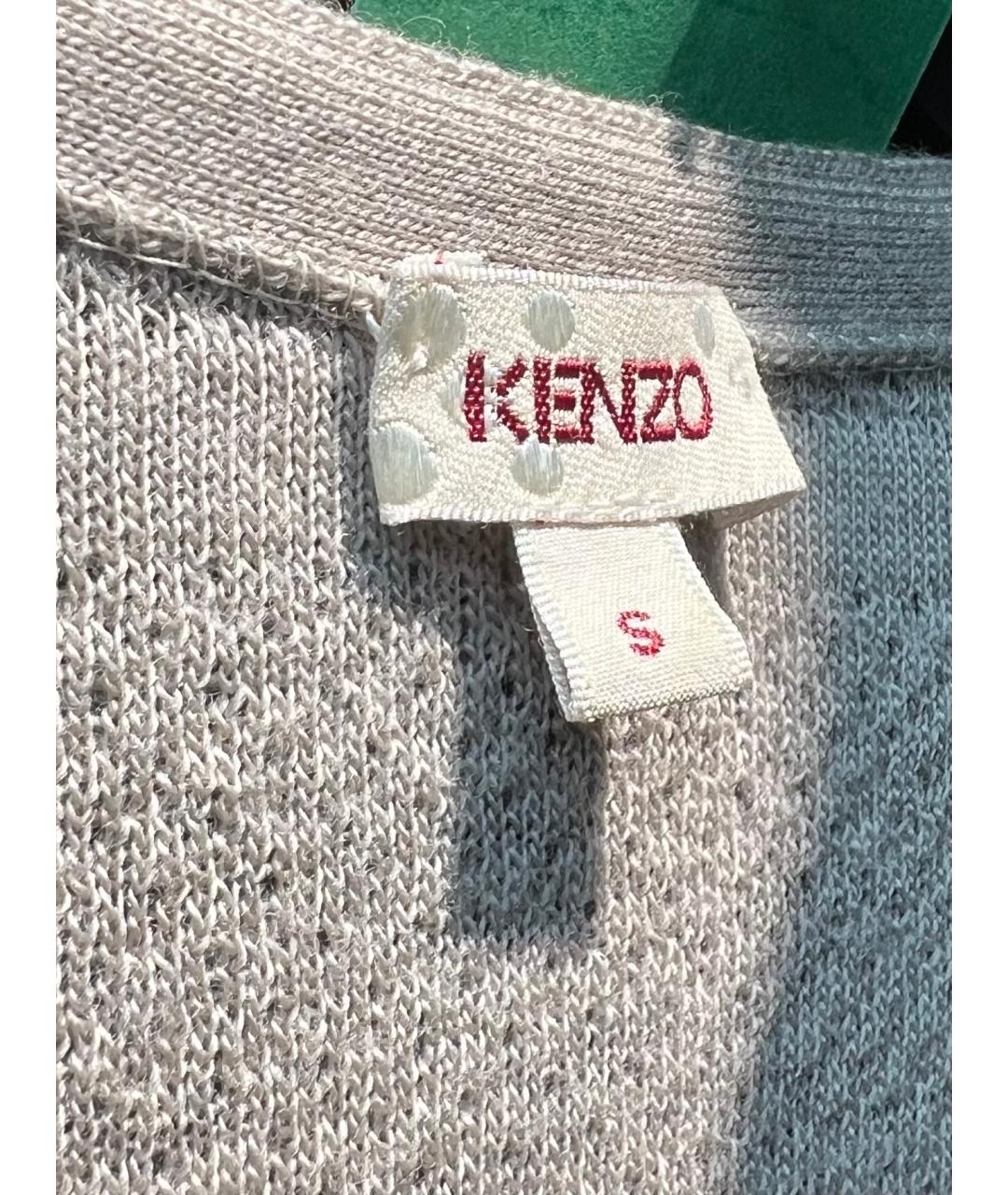 KENZO Серое шерстяное повседневное платье, фото 6