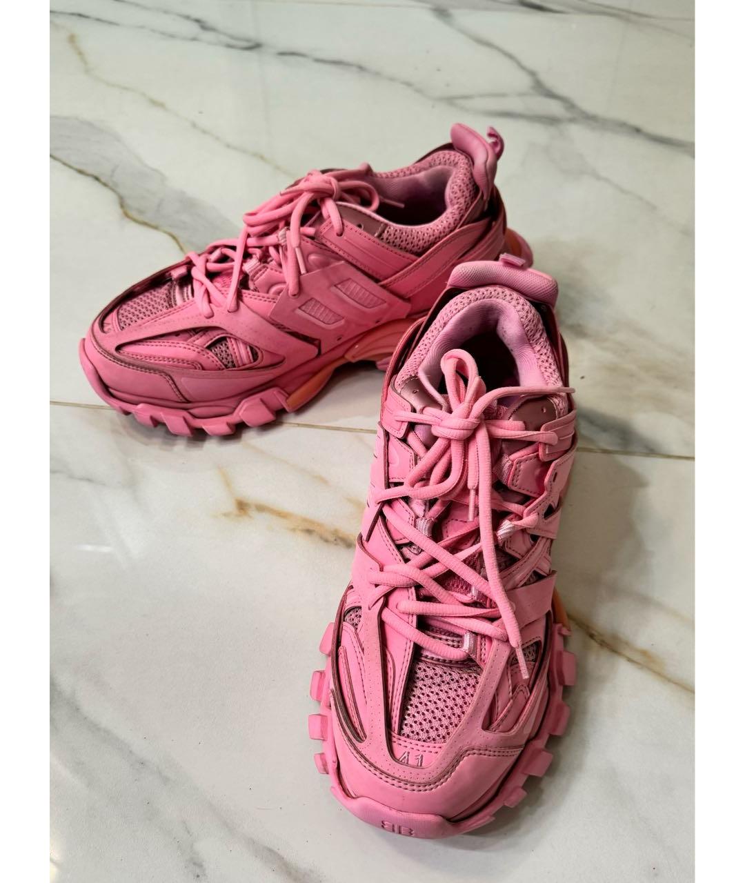 BALENCIAGA Розовые текстильные кроссовки, фото 5
