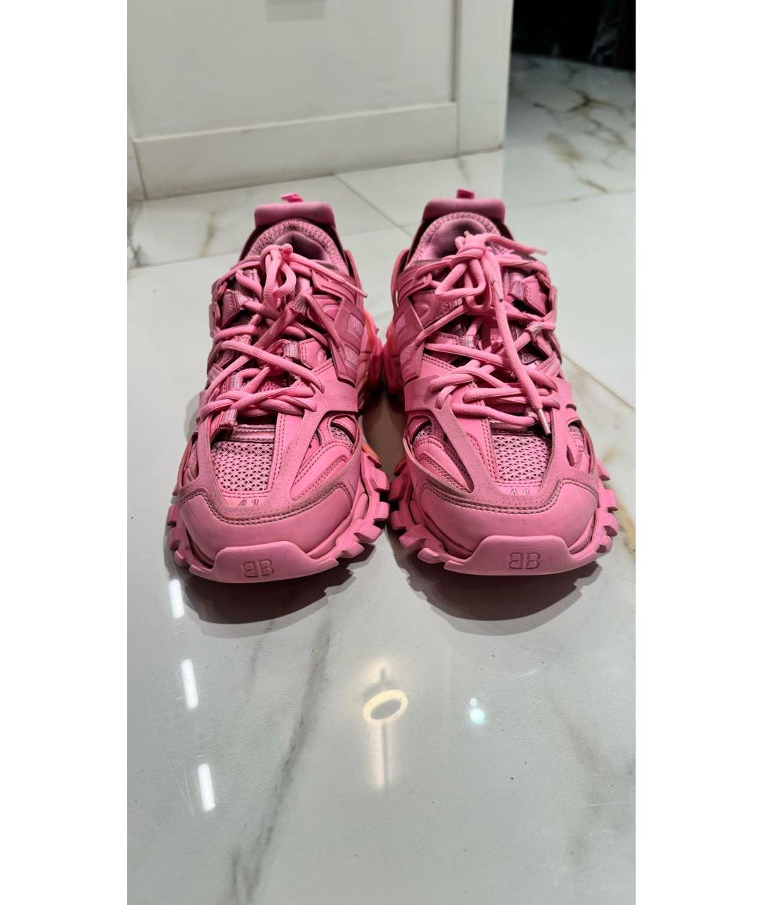 BALENCIAGA Розовые текстильные кроссовки, фото 2
