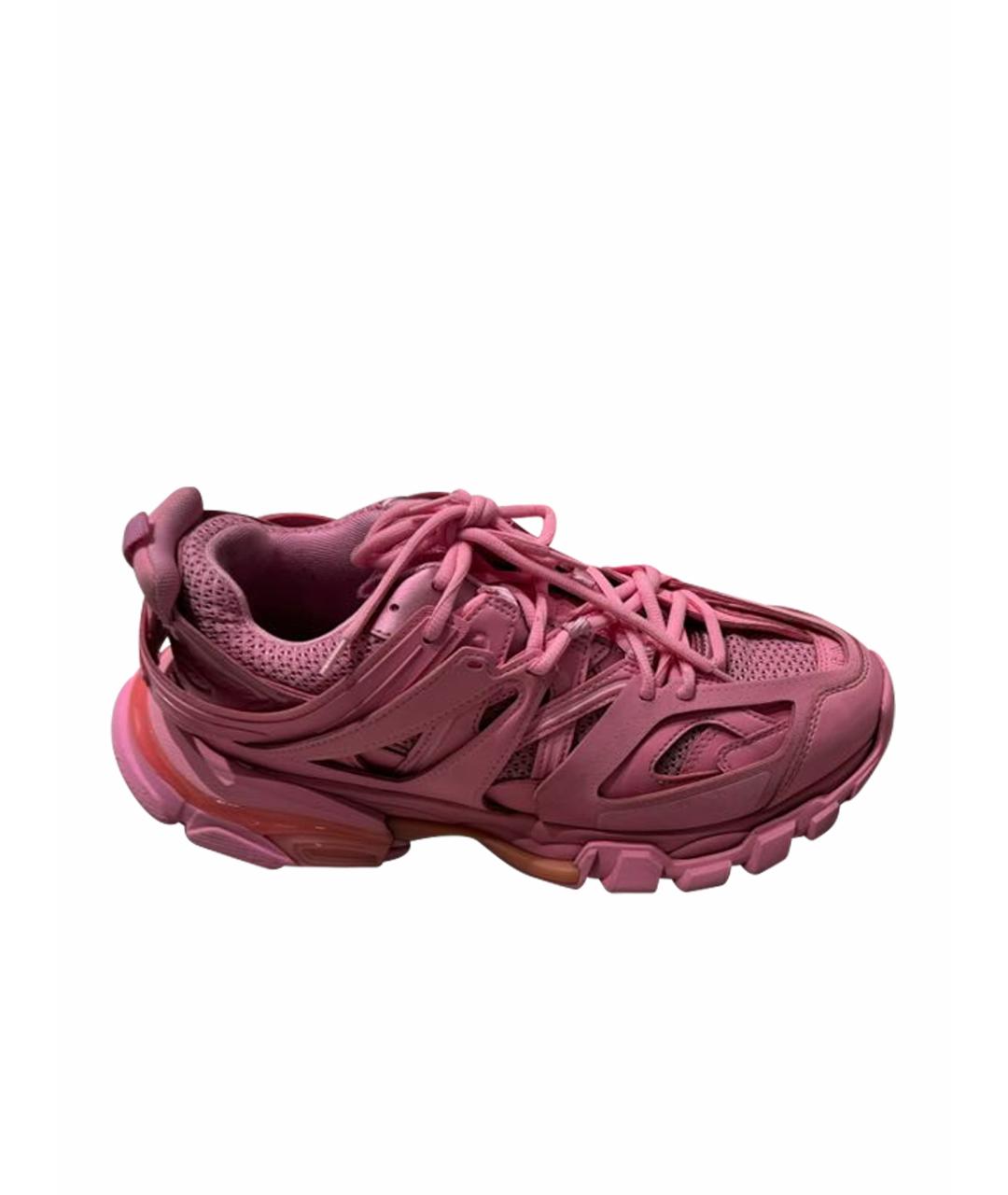 BALENCIAGA Розовые текстильные кроссовки, фото 1